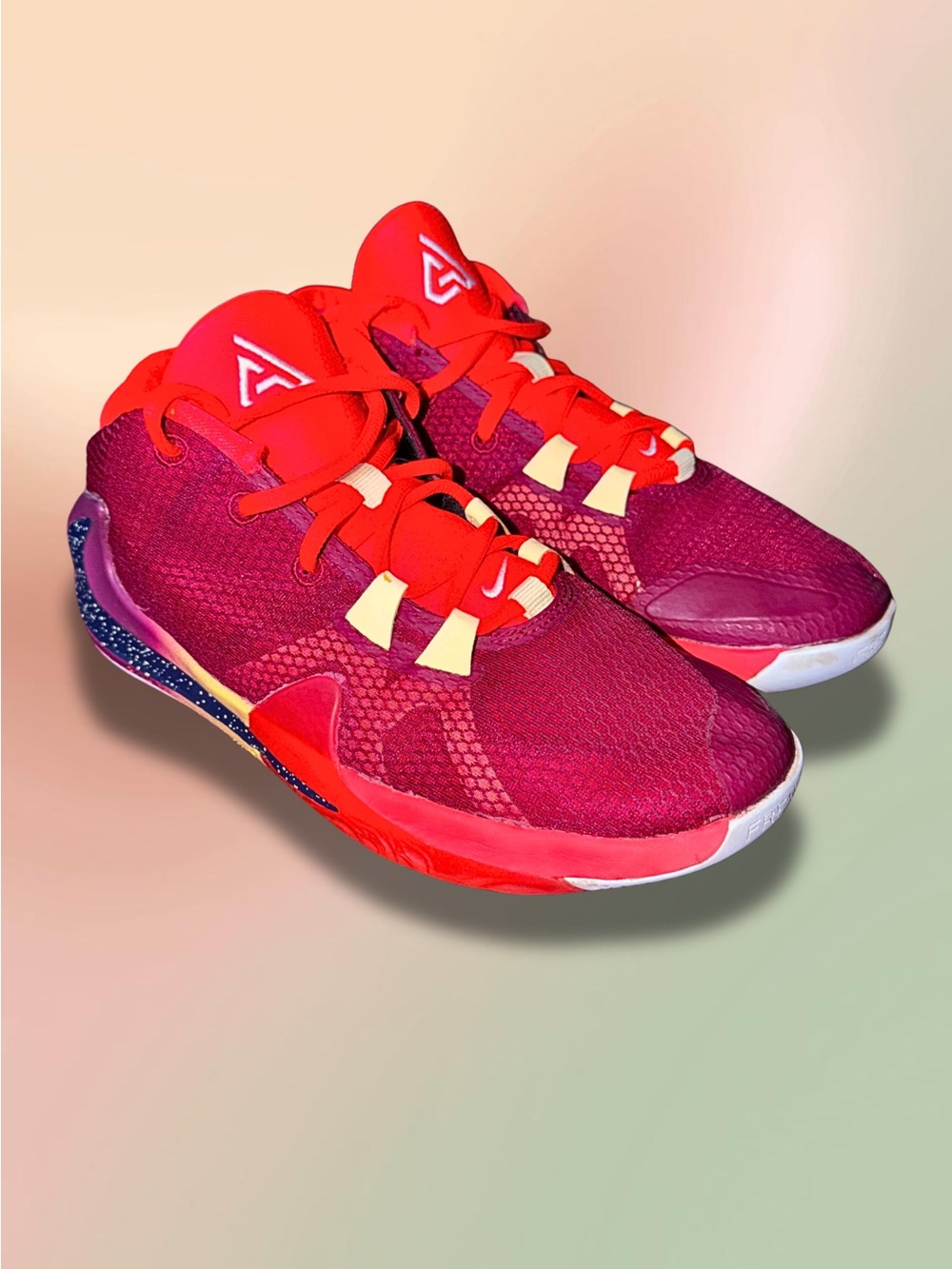 Nike Zoom Freak 1 Noble Red All Bros Pt 2 GS 6Y BQ5633-600 Giannis